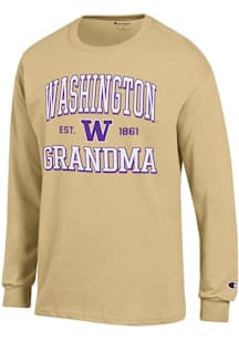 Champion Washington Huskies Gold Est. Date Grandma Jersey Long Sleeve T Shirt