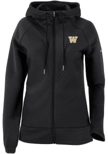 Womens Washington Huskies Black Columbia Pack It Up Long Sleeve Full Zip Jacket