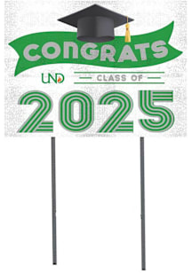 North Dakota Fighting Hawks KH Sports Fan 18x24 Yard Sign with Stakes Class of 2025 Yard Sign - Wh..