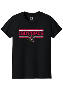 Summit Sportswear Albuquerque Isotopes Youth Black Double Bars Short Sleeve T-Shirt
