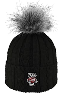 LogoFit Wisconsin Badgers Black Alps Womens Knit Hat
