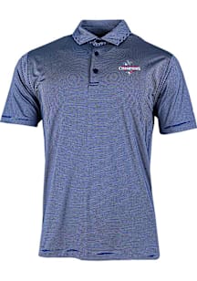 Columbia Toronto Blue Jays Mens Blue 2025 LCS Champions Heat Seal Double Hit Short Sleeve Polo