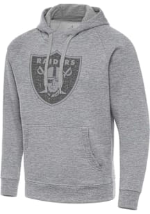 Antigua Las Vegas Raiders Mens Grey Symbol Tonal Victory Long Sleeve Hoodie