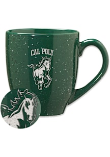 Cal Poly Mustangs 16oz Speckle Ceramic Mug - Green