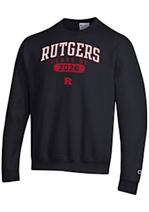 Champion Rutgers Scarlet Knights Mens Black Class of 2026 Powerblend Long Sleeve Crew Sweatshirt