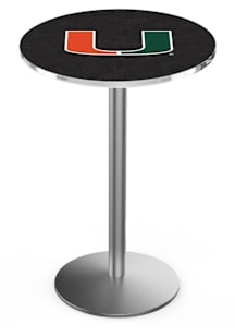 Miami RedHawks Stainless Round Base Pub Table