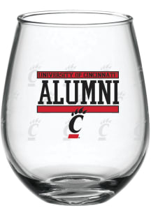 Cincinnati Bearcats 15 oz Alumni Stemless Stemless Wine Glass