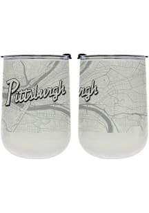 Pittsburgh 18 oz Wordmark Map Stainless Steel Stemless
