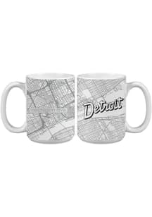 Detroit 15 oz City Map Mug
