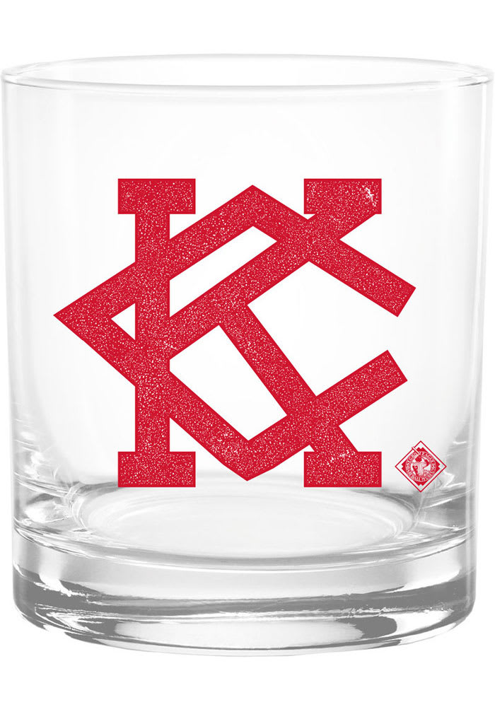 Kansas City Monarchs KC Monarchs Logo Rock Glass