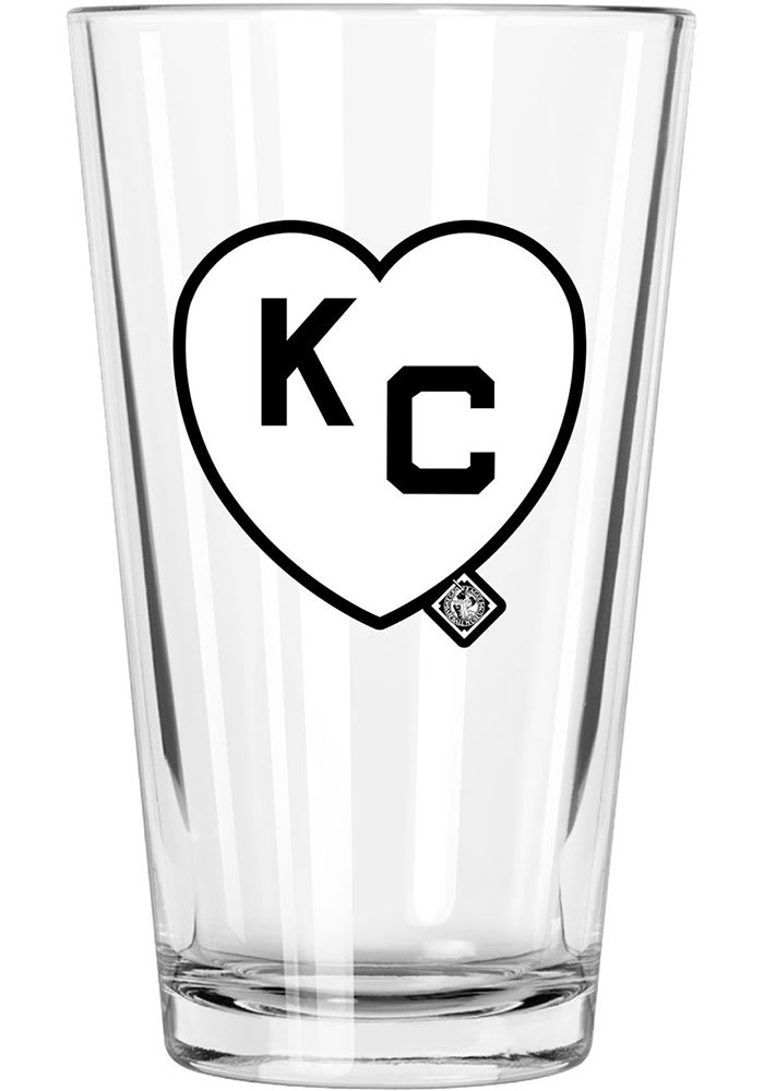Kansas City Monarchs 16 oz KC Heart Pint Glass