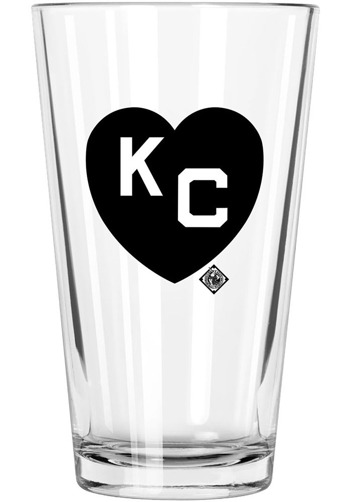 Kansas City Monarchs 16 oz KC Heart Pint Glass