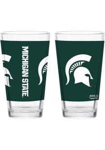 Green Michigan State Spartans 16 oz PRIMARY Pint Glass