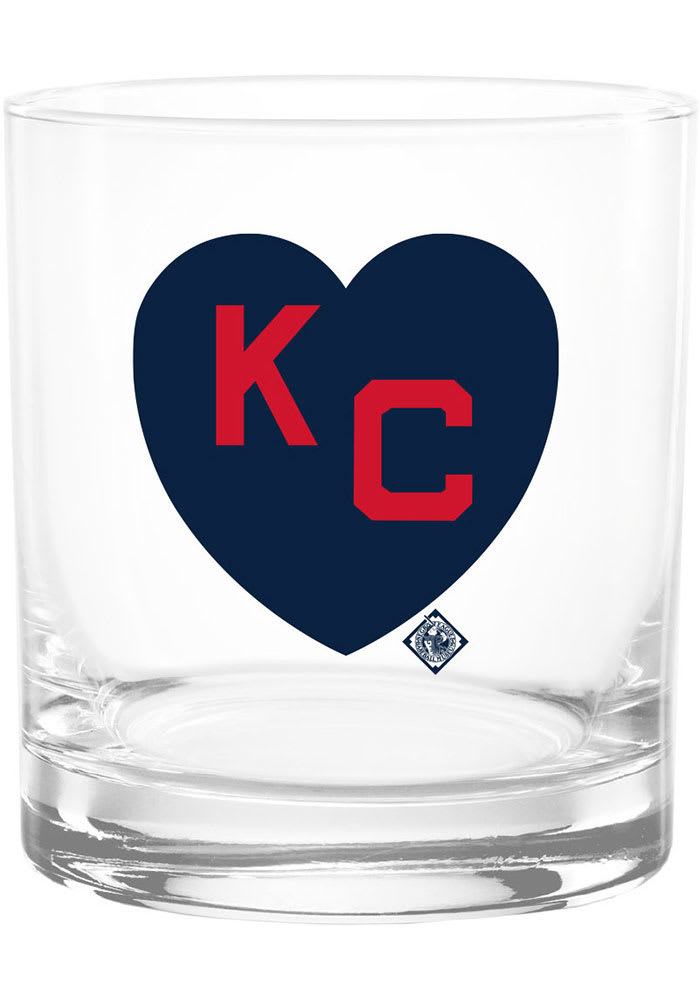 Kansas City Monarchs 14 oz KC Heart Rock Glass