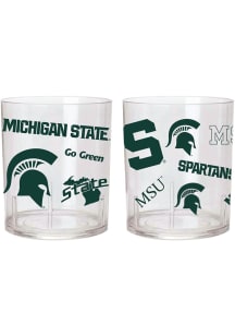 Michigan State Spartans 10 oz Medley Rock Glass