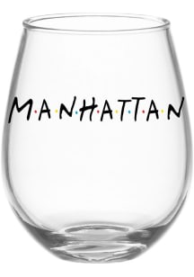 Manhattan With Dots 15 OZ Stemless Wine Glass
