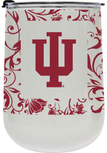 Red Indiana Hoosiers 18oz Floral Stainless Steel Stemless