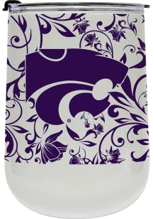 K-State Wildcats 18oz Floral Curved Stainless Steel Stemless