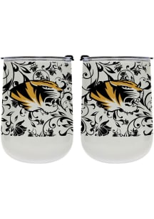 Missouri Tigers 18oz Floral Curved Stainless Steel Stemless