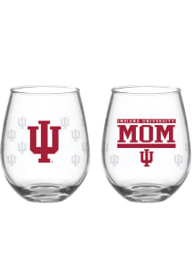 Indiana Hoosiers 15oz Mom Stemless Wine Glass