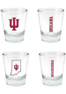 Red Indiana Hoosiers 2oz Core Logo Shot Glass