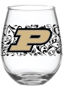 Purdue Boilermakers 15oz Floral Stemless Wine Glass