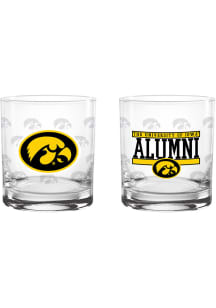 Black Iowa Hawkeyes 14oz Alumni Rock Glass