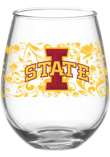 Iowa State Cyclones 15oz Floral Stemless Wine Glass
