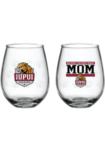 IUPUI Jaguars 15oz Mom Stemless Wine Glass