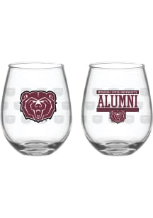 Missouri State Bears 15 oz Alumni Stemless Wine Glass