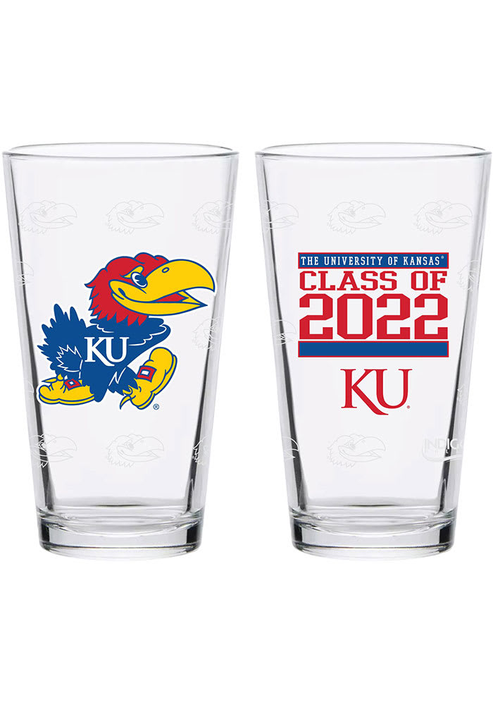 Kansas Jayhawks 16 oz Class of 2022 Pint Glass