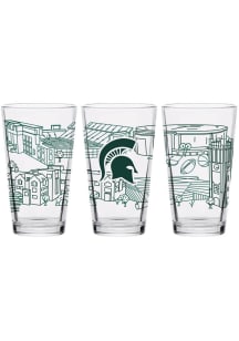 White Michigan State Spartans 16oz Campus Pint Glass