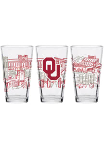 Oklahoma Sooners 16oz Campus Pint Glass
