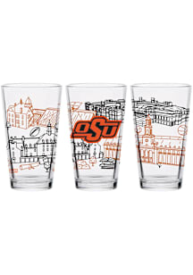 Oklahoma State Cowboys 16oz Campus Pint Glass - White