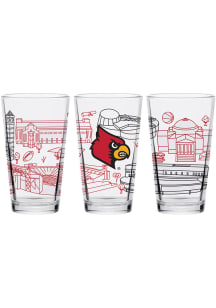Louisville Cardinals Campus Line Art Pint Glass