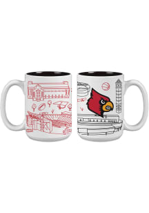 Louisville Cardinals Campus Line Art Mug Mug