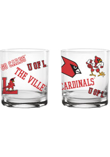 Louisville Cardinals Vault Medley Rock Glass