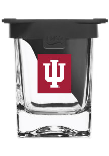 Red Indiana Hoosiers Ice Wedge Rock Glass