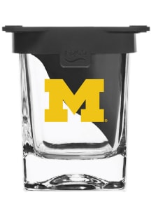 Michigan Wolverines Ice Wedge Rock Glass