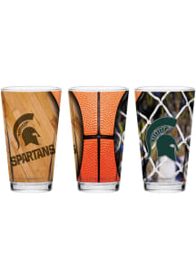 Michigan State Spartans 16oz Basketball Pint Glass