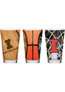 Illinois Fighting Illini 16oz Basketball Pint Glass