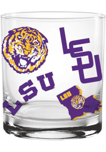 LSU Tigers 14oz Medley Rock Glass