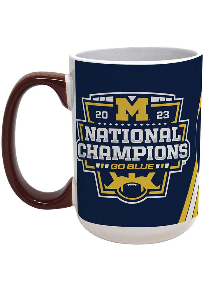 Michigan Wolverines BLUE 2023 CFP National Champion Ceramic Mug - 2840492