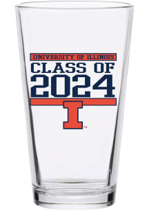 Illinois Fighting Illini 16 oz Class of 2024 Pint Glass