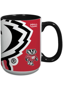 Red Wisconsin Badgers 15oz Logo Java Mug