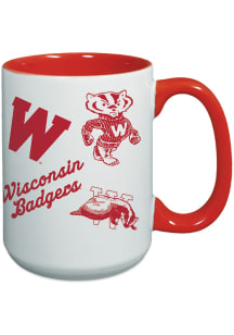 Red Wisconsin Badgers 15oz Vault Medley Java Mug