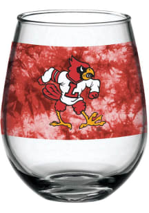 Louisville Cardinals 15oz Tie Dye Stemless Wine Glass
