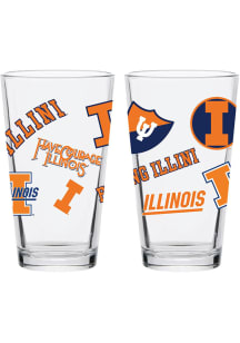 Illinois Fighting Illini 16oz Medley Pint Glass