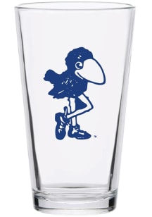 Kansas Jayhawks 16oz Clear Pint Glass