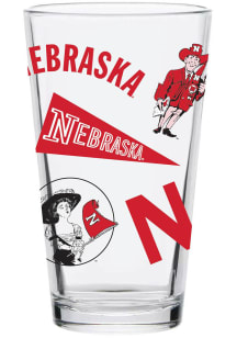 Red Nebraska Cornhuskers 16oz Medley Pint Glass